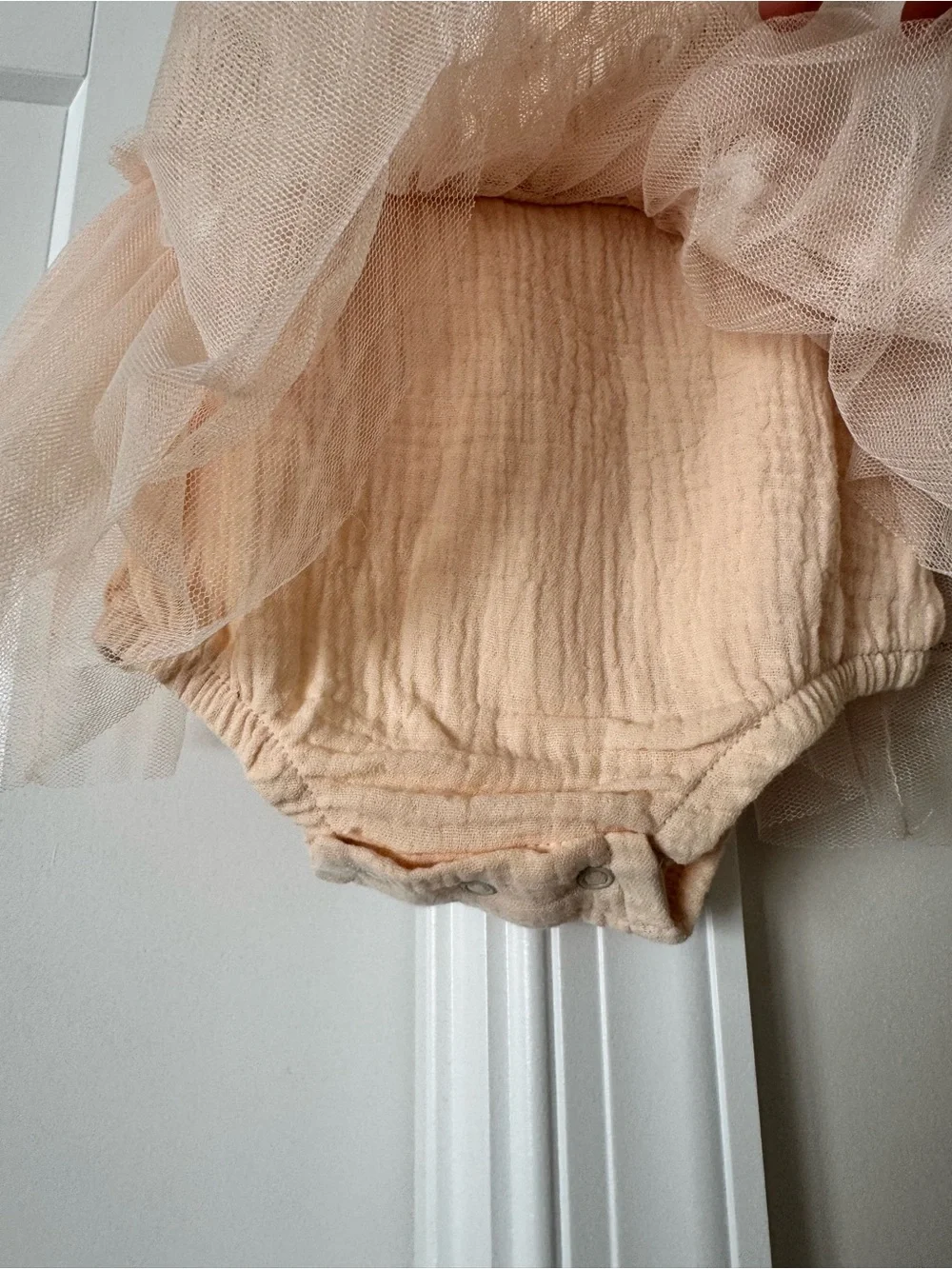 Peach Tulle 'One' Baby Tutu Romper